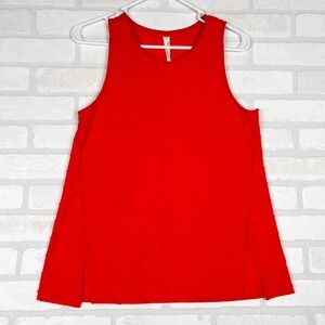 Anthropologie Tank Top XS Warm Orange Sleeveless Chevron‎ Casual Cute